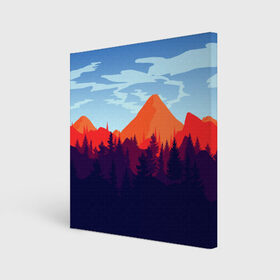 Холст квадратный с принтом Firewatch collection в Екатеринбурге, 100% ПВХ |  | art | campo santo | firewatch | game | горы | закат | игра | лес | пейзаж | пожарный дозор | солнце | холмы