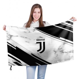 Флаг 3D с принтом Juventus 2018 в Екатеринбурге, 100% полиэстер | плотность ткани — 95 г/м2, размер — 67 х 109 см. Принт наносится с одной стороны | football | soccer | ювентус