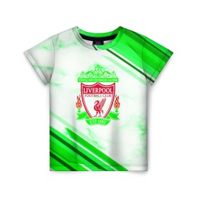 Детская футболка 3D с принтом Liverpool 2018 в Екатеринбурге, 100% гипоаллергенный полиэфир | прямой крой, круглый вырез горловины, длина до линии бедер, чуть спущенное плечо, ткань немного тянется | Тематика изображения на принте: football | soccer | ливерпуль