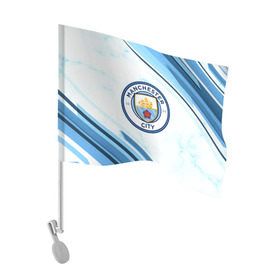 Флаг для автомобиля с принтом Manchester city в Екатеринбурге, 100% полиэстер | Размер: 30*21 см | football | soccer | манчестер