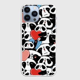 Чехол для iPhone 13 Pro Max с принтом Пандяшки в Екатеринбурге,  |  | baby | cute | fun | gift | happy | heart | panda | paw | smile | белый | красный | лапа | малыш | милый | мягкий | нежный | няшный | панда | подарок | радость | розовый | сердце | счастье | сюрприз | улыбка | черный