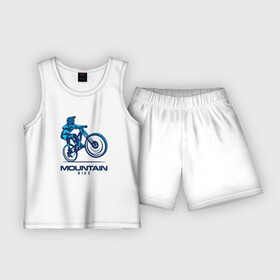 Детская пижама с шортами хлопок с принтом Велосипед в Екатеринбурге,  |  | downhill | байк | велосипед | велоспорт | горный | горы | спорт