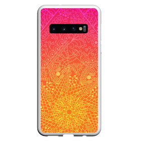 Чехол для Samsung Galaxy S10 с принтом Солнечные мандалы в Екатеринбурге, Силикон | Область печати: задняя сторона чехла, без боковых панелей | 