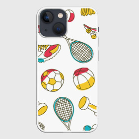 Чехол для iPhone 13 mini с принтом Спорт в Екатеринбурге,  |  | basketball | football | sport | tennis | атлет | бадминтон | баскетбол | боулинг | здоровье | игрок | лучший | победа | спорт | спортсмен | теннис | футбол | хоккей | чемпион | штанга