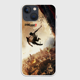 Чехол для iPhone 13 mini с принтом Dying Light 2 в Екатеринбурге,  |  | Тематика изображения на принте: dying | game | horror | light | апокалипсис | зомби | игра | мертвецы | монстр | паркур | ужас | хоррор