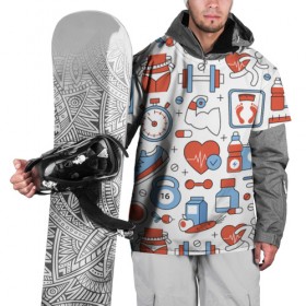 Накидка на куртку 3D с принтом Спортивная жизнь в Екатеринбурге, 100% полиэстер |  | Тематика изображения на принте: зож | паттерн | спорт