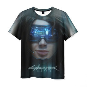 Мужская футболка 3D с принтом Cyberpunk 2077 в Екатеринбурге, 100% полиэфир | прямой крой, круглый вырез горловины, длина до линии бедер | cd projekt red | cyber | cyberpunk | cyberpunk 2077 | e3 | ps4 | rpg | v | xbox | будущее | девушка | игра | кибер | киберпанк | киберпанк 2077 | маска | от создателей ведьмака | очки | рпг