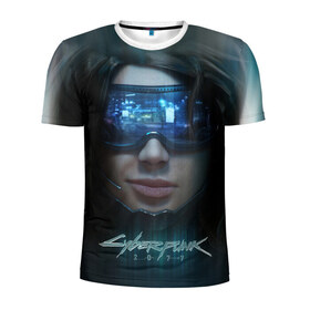Мужская футболка 3D спортивная с принтом Cyberpunk 2077 в Екатеринбурге, 100% полиэстер с улучшенными характеристиками | приталенный силуэт, круглая горловина, широкие плечи, сужается к линии бедра | Тематика изображения на принте: cd projekt red | cyber | cyberpunk | cyberpunk 2077 | e3 | ps4 | rpg | v | xbox | будущее | девушка | игра | кибер | киберпанк | киберпанк 2077 | маска | от создателей ведьмака | очки | рпг