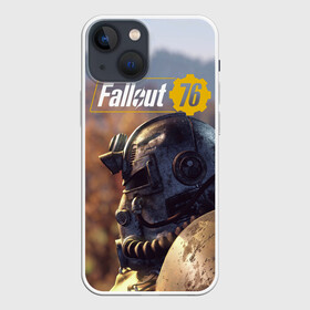 Чехол для iPhone 13 mini с принтом Fallout 76 в Екатеринбурге,  |  | fallout | fallout 76 | future | rpg | valt tec | war | wasteland | будущее | война | костюм | постапокалипсис | рпг | фалаут | фолаут | фоллаут | фолыч | ядерная пустошь