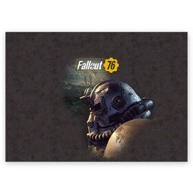 Поздравительная открытка с принтом Fallout 76 в Екатеринбурге, 100% бумага | плотность бумаги 280 г/м2, матовая, на обратной стороне линовка и место для марки
 | fallout | fallout 76 | future | rpg | valt tec | war | wasteland | будущее | война | костюм | постапокалипсис | рпг | фалаут | фолаут | фоллаут | фолыч | ядерная пустошь