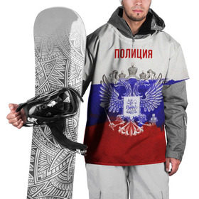 Накидка на куртку 3D с принтом Полиция Российский флаг в Екатеринбурге, 100% полиэстер |  | 