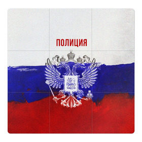 Магнитный плакат 3Х3 с принтом Полиция Российский флаг в Екатеринбурге, Полимерный материал с магнитным слоем | 9 деталей размером 9*9 см | 