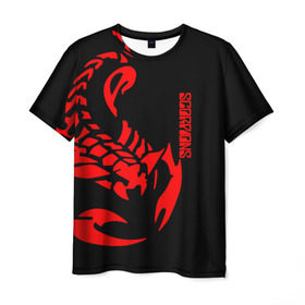 Мужская футболка 3D с принтом Scorpions в Екатеринбурге, 100% полиэфир | прямой крой, круглый вырез горловины, длина до линии бедер | scorpions | группа | скорпионс | хард | хардрок