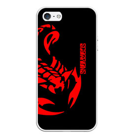 Чехол для iPhone 5/5S матовый с принтом Scorpions в Екатеринбурге, Силикон | Область печати: задняя сторона чехла, без боковых панелей | scorpions | группа | скорпионс | хард | хардрок