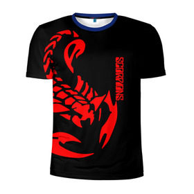 Мужская футболка 3D спортивная с принтом Scorpions в Екатеринбурге, 100% полиэстер с улучшенными характеристиками | приталенный силуэт, круглая горловина, широкие плечи, сужается к линии бедра | scorpions | группа | скорпионс | хард | хардрок