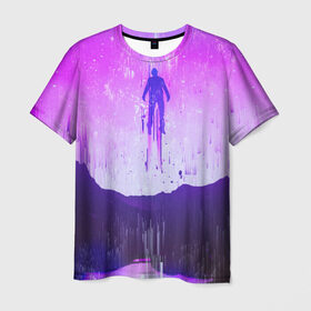 Мужская футболка 3D с принтом Пурпурные сны в Екатеринбурге, 100% полиэфир | прямой крой, круглый вырез горловины, длина до линии бедер | 
