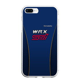 Чехол для iPhone 7Plus/8 Plus матовый с принтом Субару WRX STI Pro Sport в Екатеринбурге, Силикон | Область печати: задняя сторона чехла, без боковых панелей | Тематика изображения на принте: subaru | марка | машины | субару