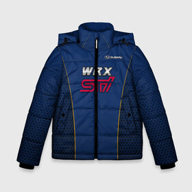 Зимняя куртка для мальчиков 3D с принтом Субару WRX STI Pro Sport в Екатеринбурге, ткань верха — 100% полиэстер; подклад — 100% полиэстер, утеплитель — 100% полиэстер | длина ниже бедра, удлиненная спинка, воротник стойка и отстегивающийся капюшон. Есть боковые карманы с листочкой на кнопках, утяжки по низу изделия и внутренний карман на молнии. 

Предусмотрены светоотражающий принт на спинке, радужный светоотражающий элемент на пуллере молнии и на резинке для утяжки | Тематика изображения на принте: subaru | марка | машины | субару