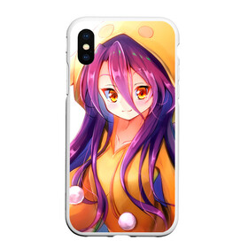 Чехол для iPhone XS Max матовый с принтом No Game No Life в Екатеринбурге, Силикон | Область печати: задняя сторона чехла, без боковых панелей | anime | manga | no game no life | аниме | без игры жизни нет | манга