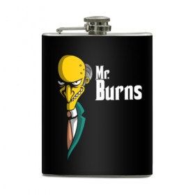 Фляга с принтом Mr. Burns (Simpsons) в Екатеринбурге, металлический корпус | емкость 0,22 л, размер 125 х 94 мм. Виниловая наклейка запечатывается полностью | burns | mr | mr. burns | simpsons | мистер бернс | симпсоны