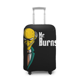 Чехол для чемодана 3D с принтом Mr. Burns (Simpsons) в Екатеринбурге, 86% полиэфир, 14% спандекс | двустороннее нанесение принта, прорези для ручек и колес | burns | mr | mr. burns | simpsons | мистер бернс | симпсоны