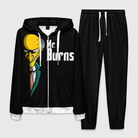 Мужской костюм 3D с принтом Mr Burns (Simpsons) в Екатеринбурге, 100% полиэстер | Манжеты и пояс оформлены тканевой резинкой, двухслойный капюшон со шнурком для регулировки, карманы спереди | burns | mr | mr. burns | simpsons | мистер бернс | симпсоны