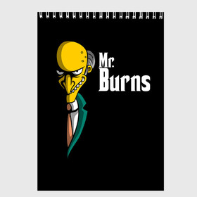Скетчбук с принтом Mr Burns (Simpsons) в Екатеринбурге, 100% бумага
 | 48 листов, плотность листов — 100 г/м2, плотность картонной обложки — 250 г/м2. Листы скреплены сверху удобной пружинной спиралью | burns | mr | mr. burns | simpsons | мистер бернс | симпсоны