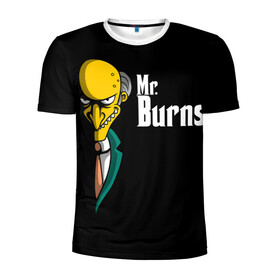 Мужская футболка 3D спортивная с принтом Mr. Burns (Simpsons) в Екатеринбурге, 100% полиэстер с улучшенными характеристиками | приталенный силуэт, круглая горловина, широкие плечи, сужается к линии бедра | burns | mr | mr. burns | simpsons | мистер бернс | симпсоны
