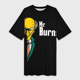 Платье-футболка 3D с принтом Mr. Burns (Simpsons) в Екатеринбурге,  |  | burns | mr | mr. burns | simpsons | мистер бернс | симпсоны