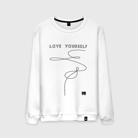 Мужской свитшот хлопок с принтом  LOVE YOURSELF _ в Екатеринбурге, 100% хлопок |  | bangtan boys | bts | бантаны | бтс