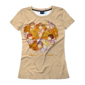 Женская футболка 3D с принтом LOVE YOURSELF_3 в Екатеринбурге, 100% полиэфир ( синтетическое хлопкоподобное полотно) | прямой крой, круглый вырез горловины, длина до линии бедер | bts bangtan boys бантаны бтс