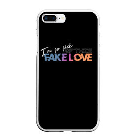 Чехол для iPhone 7Plus/8 Plus матовый с принтом FAKE LOVE в Екатеринбурге, Силикон | Область печати: задняя сторона чехла, без боковых панелей | bangtan boys | bts | бантаны | бтс