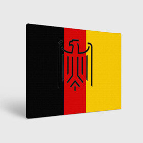 Холст прямоугольный с принтом German eagle в Екатеринбурге, 100% ПВХ |  | герб | германский | немецкий | орел | флаг
