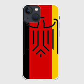 Чехол для iPhone 13 mini с принтом German eagle в Екатеринбурге,  |  | Тематика изображения на принте: герб | германский | немецкий | орел | флаг