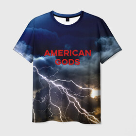 Мужская футболка 3D с принтом American Gods в Екатеринбурге, 100% полиэфир | прямой крой, круглый вырез горловины, длина до линии бедер | american gods | omg | американские боги | джиллиан андерсон | иэн макшейн | пабло шрайбер | фантастика | эмили браунинг