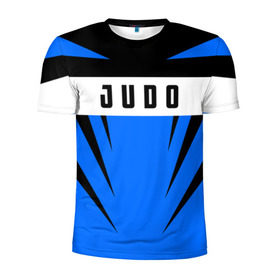 Мужская футболка 3D спортивная с принтом Judo в Екатеринбурге, 100% полиэстер с улучшенными характеристиками | приталенный силуэт, круглая горловина, широкие плечи, сужается к линии бедра | Тематика изображения на принте: judo | sport | дзюдо | дзюдоист | спорт