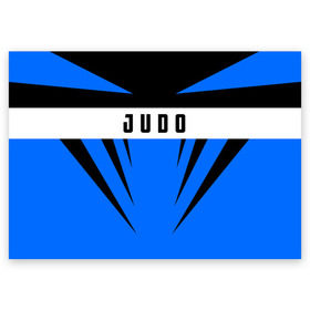 Поздравительная открытка с принтом Judo в Екатеринбурге, 100% бумага | плотность бумаги 280 г/м2, матовая, на обратной стороне линовка и место для марки
 | judo | sport | дзюдо | дзюдоист | спорт