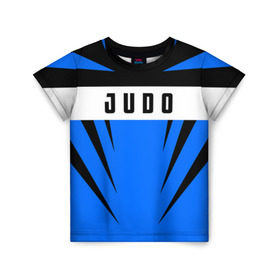 Детская футболка 3D с принтом Judo в Екатеринбурге, 100% гипоаллергенный полиэфир | прямой крой, круглый вырез горловины, длина до линии бедер, чуть спущенное плечо, ткань немного тянется | Тематика изображения на принте: judo | sport | дзюдо | дзюдоист | спорт