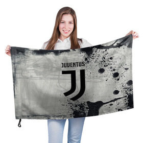 Флаг 3D с принтом Juventus New в Екатеринбурге, 100% полиэстер | плотность ткани — 95 г/м2, размер — 67 х 109 см. Принт наносится с одной стороны | cr7 | juve | juventus | ronaldo | texture | брызги красок | герб италии | гранж | звезда | роналдо | текстура | флаг италии | ювентус