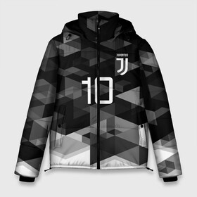 Мужская зимняя куртка 3D с принтом JUVE 10 DYBALA в Екатеринбурге, верх — 100% полиэстер; подкладка — 100% полиэстер; утеплитель — 100% полиэстер | длина ниже бедра, свободный силуэт Оверсайз. Есть воротник-стойка, отстегивающийся капюшон и ветрозащитная планка. 

Боковые карманы с листочкой на кнопках и внутренний карман на молнии. | Тематика изображения на принте: fc | football | football club | juventus | sport | спорт | спортивные | униформа | фирменные цвета | фк | футбол | футбольный клуб | ювентус