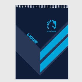 Скетчбук с принтом TEAM LIQUID E-SPORT в Екатеринбурге, 100% бумага
 | 48 листов, плотность листов — 100 г/м2, плотность картонной обложки — 250 г/м2. Листы скреплены сверху удобной пружинной спиралью | 2019 | blue | cybersport | esport | liquid | logo | pro league | team | team liquid | киберспорт | логотип | тим ликвид | фирменные цвета