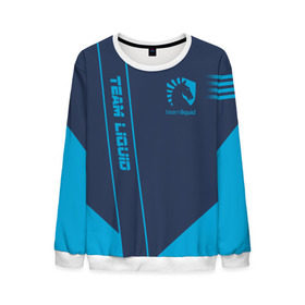 Мужской свитшот 3D с принтом TEAM LIQUID E-SPORT в Екатеринбурге, 100% полиэстер с мягким внутренним слоем | круглый вырез горловины, мягкая резинка на манжетах и поясе, свободная посадка по фигуре | 2019 | blue | cybersport | esport | liquid | logo | pro league | team | team liquid | киберспорт | логотип | тим ликвид | фирменные цвета