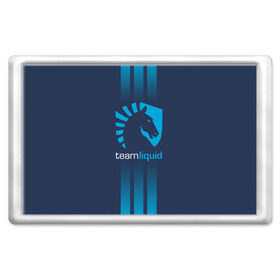 Магнит 45*70 с принтом TEAM LIQUID E-SPORT в Екатеринбурге, Пластик | Размер: 78*52 мм; Размер печати: 70*45 | 2019 | blue | cybersport | esport | liquid | logo | pro league | team | team liquid | киберспорт | логотип | тим ликвид | фирменные цвета