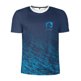 Мужская футболка 3D спортивная с принтом TEAM LIQUID E-SPORT в Екатеринбурге, 100% полиэстер с улучшенными характеристиками | приталенный силуэт, круглая горловина, широкие плечи, сужается к линии бедра | 2019 | blue | cybersport | esport | liquid | logo | pro league | team | team liquid | киберспорт | логотип | тим ликвид | фирменные цвета