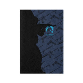 Обложка для паспорта матовая кожа с принтом TEAM LIQUID E-SPORT CS GO в Екатеринбурге, натуральная матовая кожа | размер 19,3 х 13,7 см; прозрачные пластиковые крепления | 2019 | blue | cs go | cybersport | esport | liquid | logo | pro league | team | team liquid | киберспорт | логотип | тим ликвид | фирменные цвета