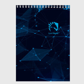 Скетчбук с принтом TEAM LIQUID E-SPORT в Екатеринбурге, 100% бумага
 | 48 листов, плотность листов — 100 г/м2, плотность картонной обложки — 250 г/м2. Листы скреплены сверху удобной пружинной спиралью | 2019 | blue | cybersport | esport | liquid | logo | pro league | team | team liquid | киберспорт | логотип | тим ликвид | фирменные цвета