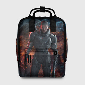 Женский рюкзак 3D с принтом Mass Effect 3 в Екатеринбурге, 100% полиэстер | лямки с регулируемой длиной, сверху ручки, чтобы рюкзак нести как сумку. Основное отделение закрывается на молнию, как и внешний карман. Внутри два дополнительных кармана, один из которых закрывается на молнию. По бокам два дополнительных кармашка, куда поместится маленькая бутылочка
 | Тематика изображения на принте: action | edition | rpg | shooter | special | геты | жнецы | инженер | разведчик | солдат | страж | цербер | штурмовик | шутер