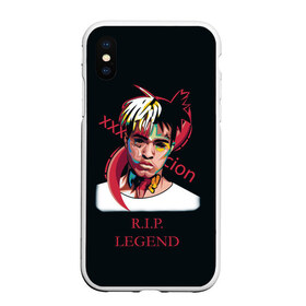 Чехол для iPhone XS Max матовый с принтом XXXTentacion RIP Legend 2 в Екатеринбурге, Силикон | Область печати: задняя сторона чехла, без боковых панелей | Тематика изображения на принте: legend | r.i.p. | rap | rip | tentacion | xxxtentacion | джасей онфрой | икс | легенда | покойся с миром | рэп | тентаньсьен | тентасьён | тентасьон | экс