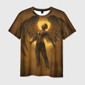 Мужская футболка 3D с принтом Deus Ex: Human Revolution в Екатеринбурге, 100% полиэфир | прямой крой, круглый вырез горловины, длина до линии бедер | action | rpg | ангел | бог | детройт | из | киберпанк | революция | стелс | человечества | экшен