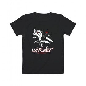 Детская футболка хлопок с принтом WITCHER 2077 (ВЕДЬМАК 2077) в Екатеринбурге, 100% хлопок | круглый вырез горловины, полуприлегающий силуэт, длина до линии бедер | 2019 | cd project red | cyberpunk 2077 | future | hack | samurai | sci fi | the witcher | witcher 2077 | андроиды | безумие | будущее | ведьмак 2077 | киберпанк 2077 | логотип | роботы | самураи | фантастика | цифры